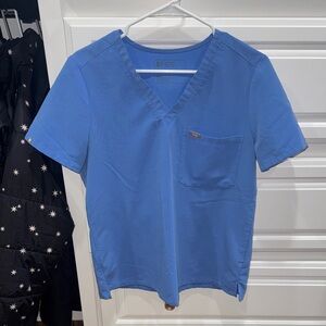 Figs Classic Blue Scrub Top